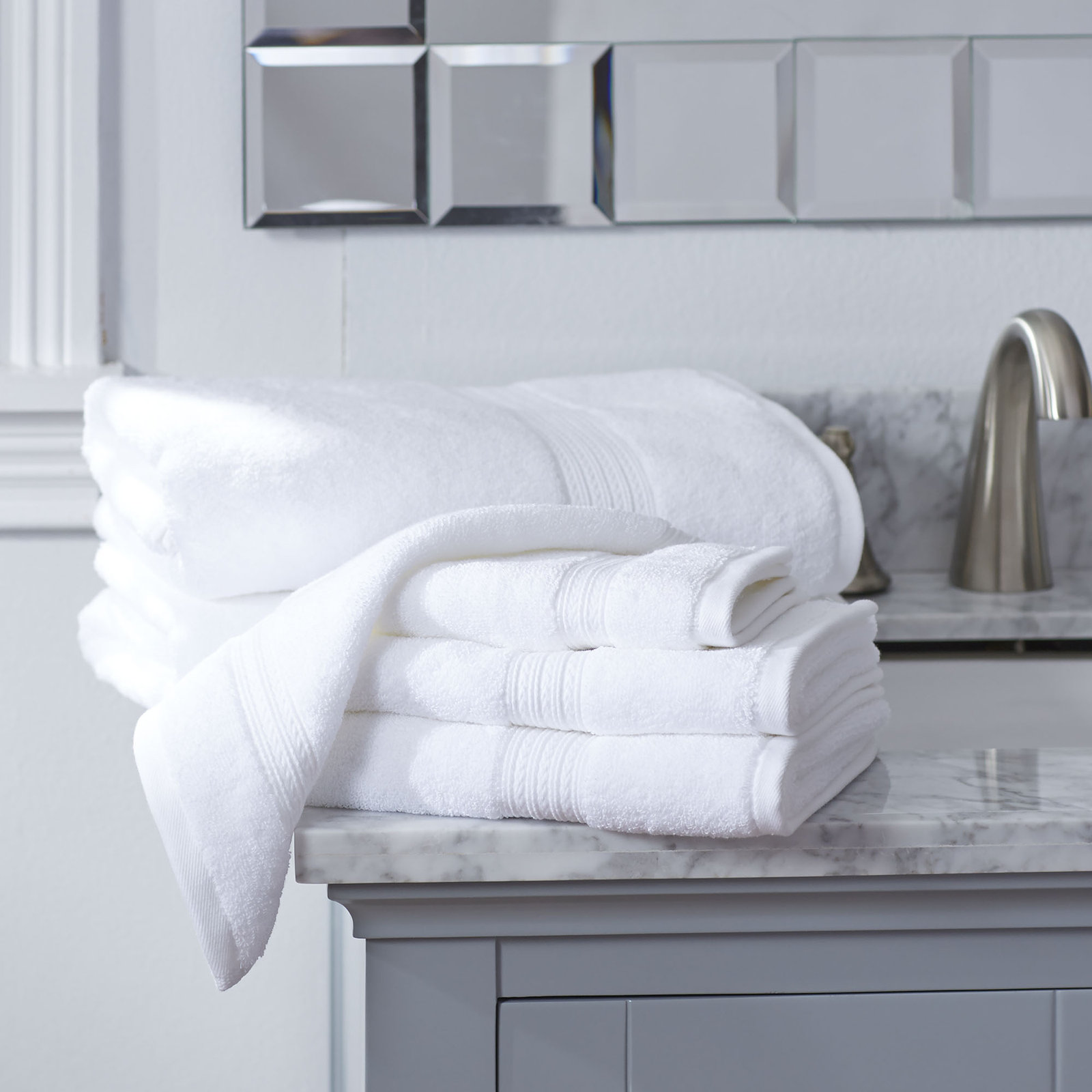 Leone Towel Set, White