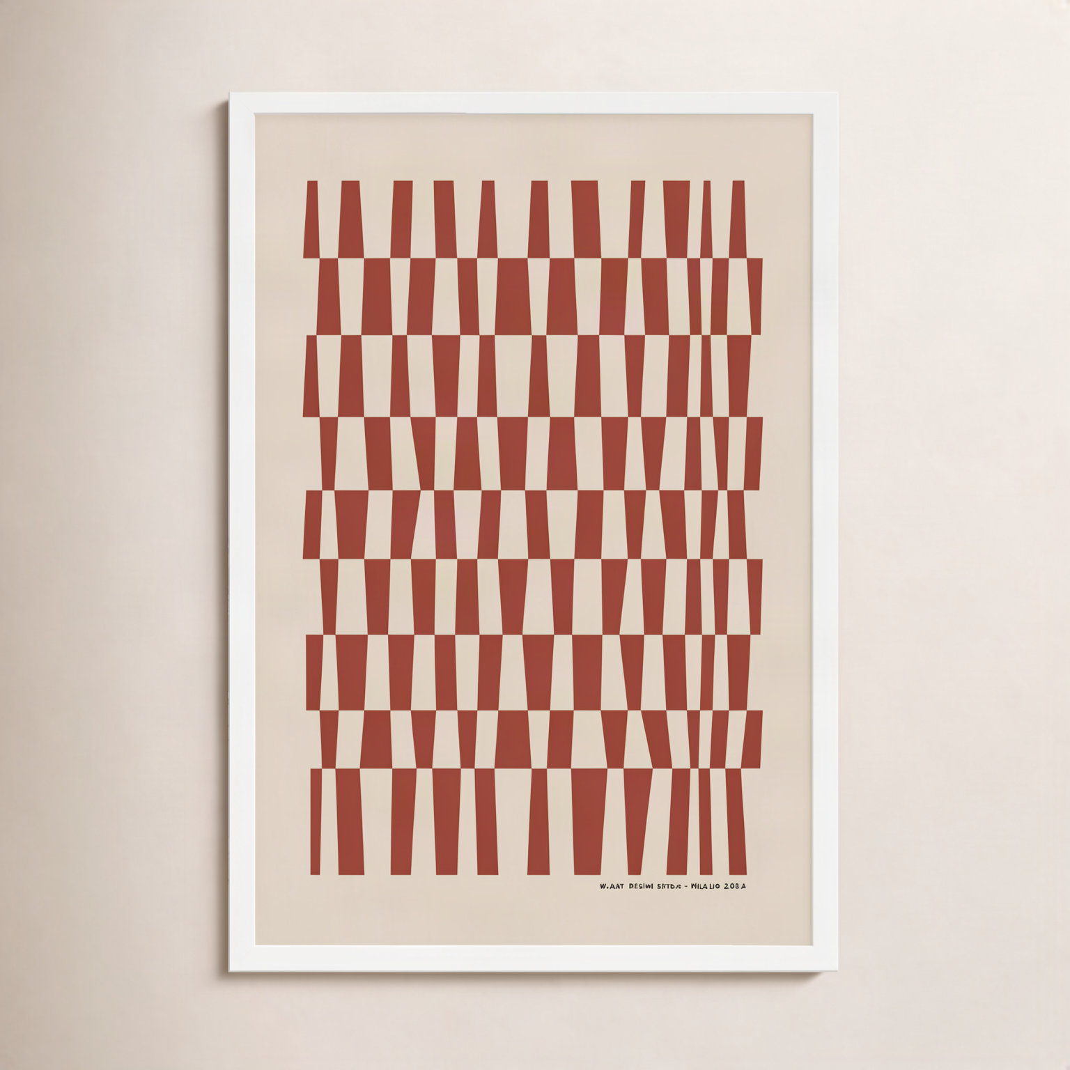 Vibrant Intersections 5 Print, White Framed, 20" H x 14" W