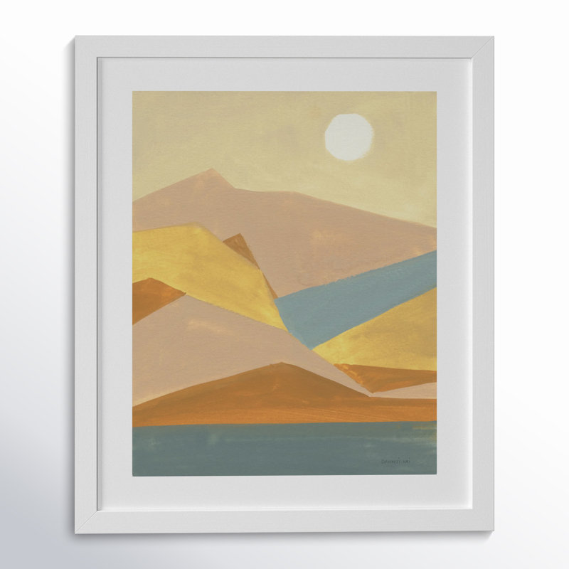 Retro Abstract I Southwest Mountains by Danhui Nai, 41.25" H x 33.38" W x 0.88" D, Black Framed Paper