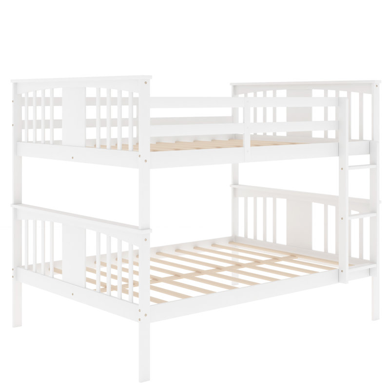 Lit superposé double en bois massif Erasmia par Harriet Bee, Blanc