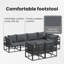 70cm Wide Steel Patio Sofa with Cushions