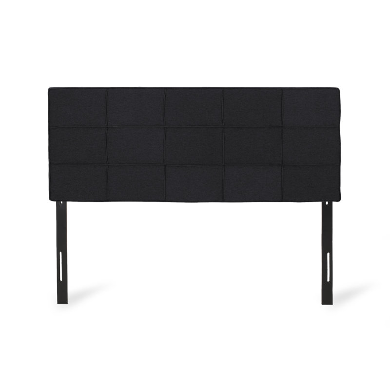 Tête de lit tapissier Irick, Noir, Double/grand