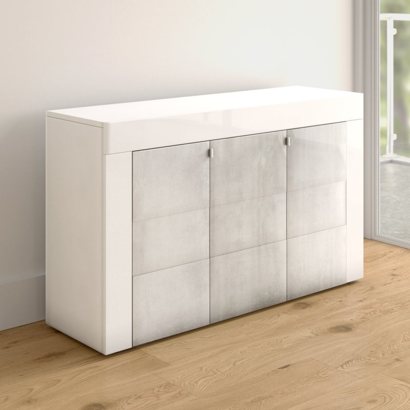 Emilee 138cm Sideboard, Gloss White