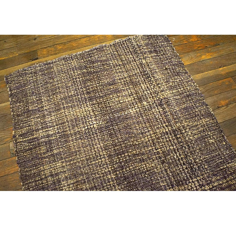 Modern Beige and Brown Color with Shaker Style Flat Weave Contemporary Rug, Beige, Rectangle 9'1" x 12'6"