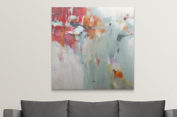 «Glensperth Recollections of Red» par Jill Martin, reproduction d'art, H 24 po x l 24 po x P 1,5 po, Toile