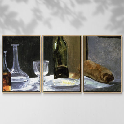 Nature morte avec des bouteilles, 1862 - Toile encadrée multi-pièces 398MONETC
