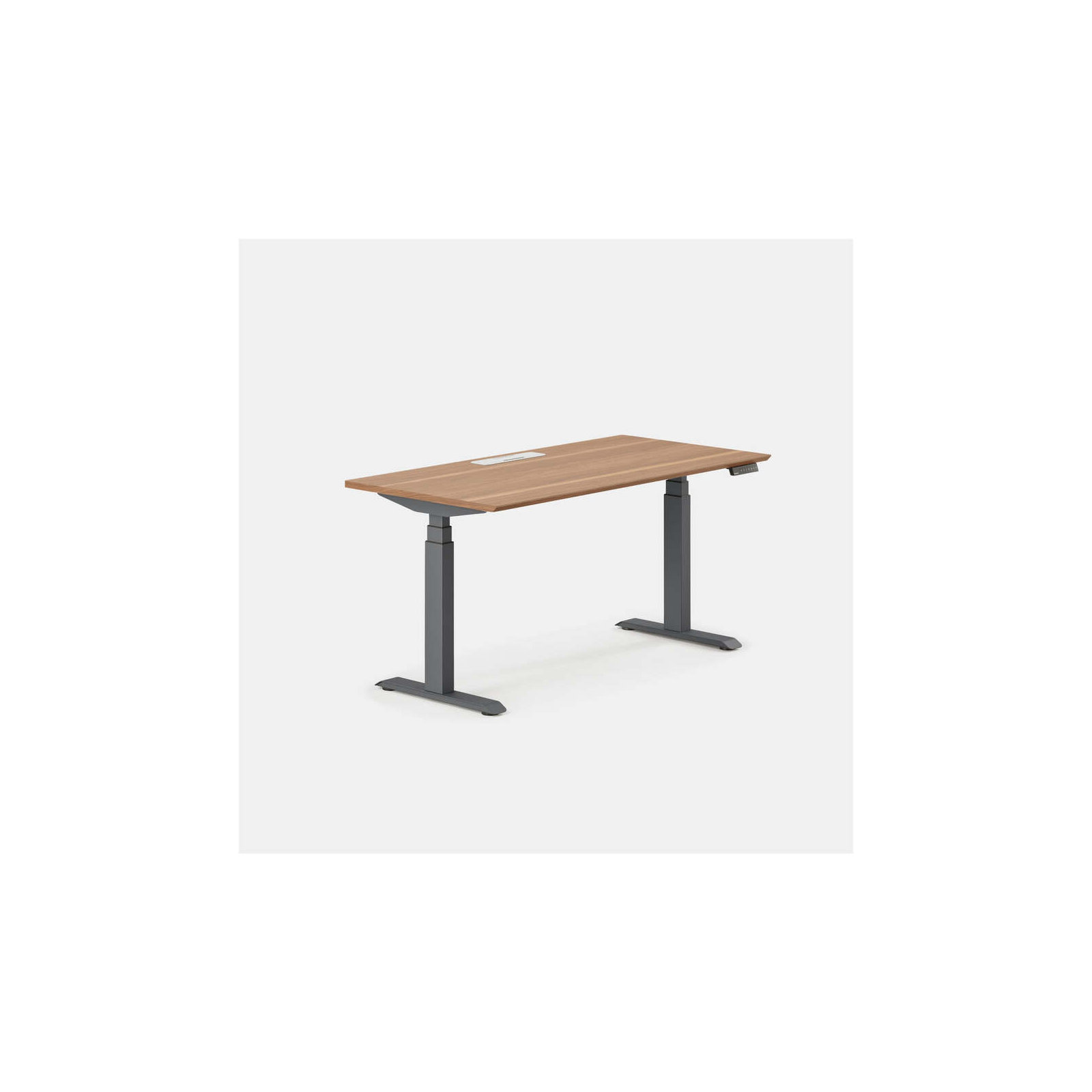 Standing Desk, 52" H x 60" W x 30" D, Charcoal, Walnut