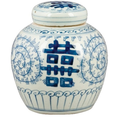 Handmade Porcelain China Ginger Jar