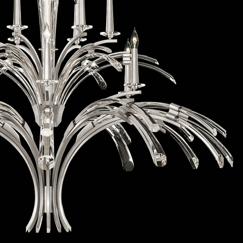 Lustre rond 56 po Trevi, Feuille d'argent