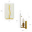 1-Light Armed Wall Sconce Gold Accent with White Faux Marble Pattern