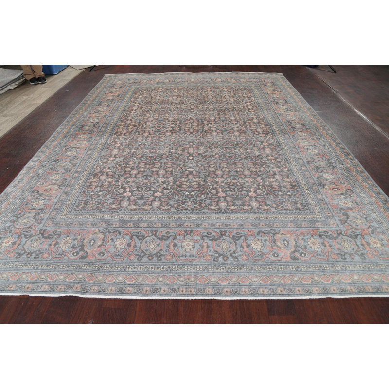 Tapis gris en laine