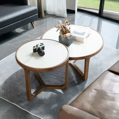 Ensemble de tables basses rondes