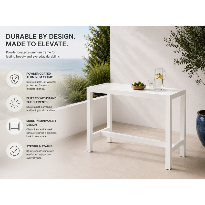 Betty Pub Table, White