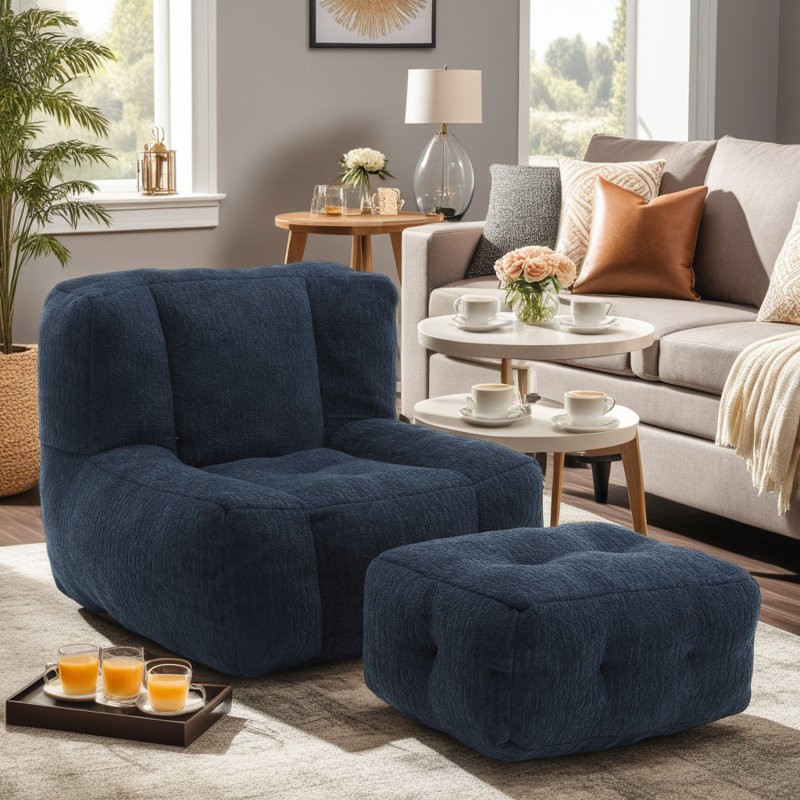 Chaise de salle à manger en velours, Velours bleu