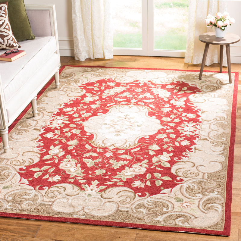 Taran Hand Hooked Performance Oriental Rug, Rectangle 6' x 9'