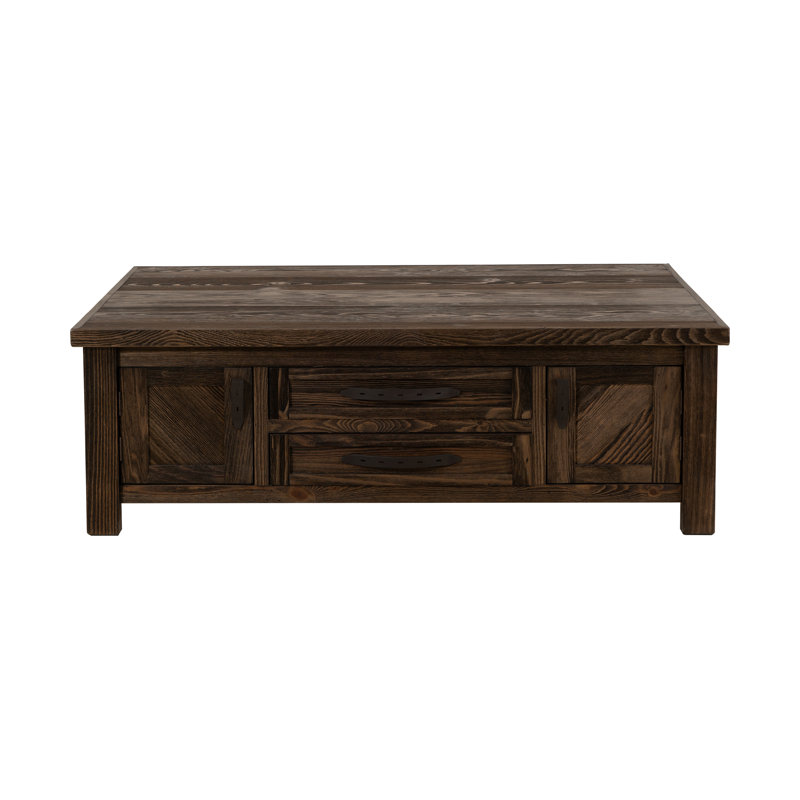 Table basse 4 tiroirs, 4 portes Dutton