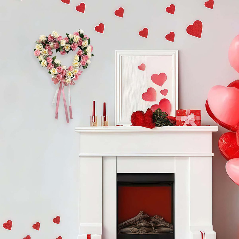 Couronne de cœur pour la Saint-Valentin, Rose