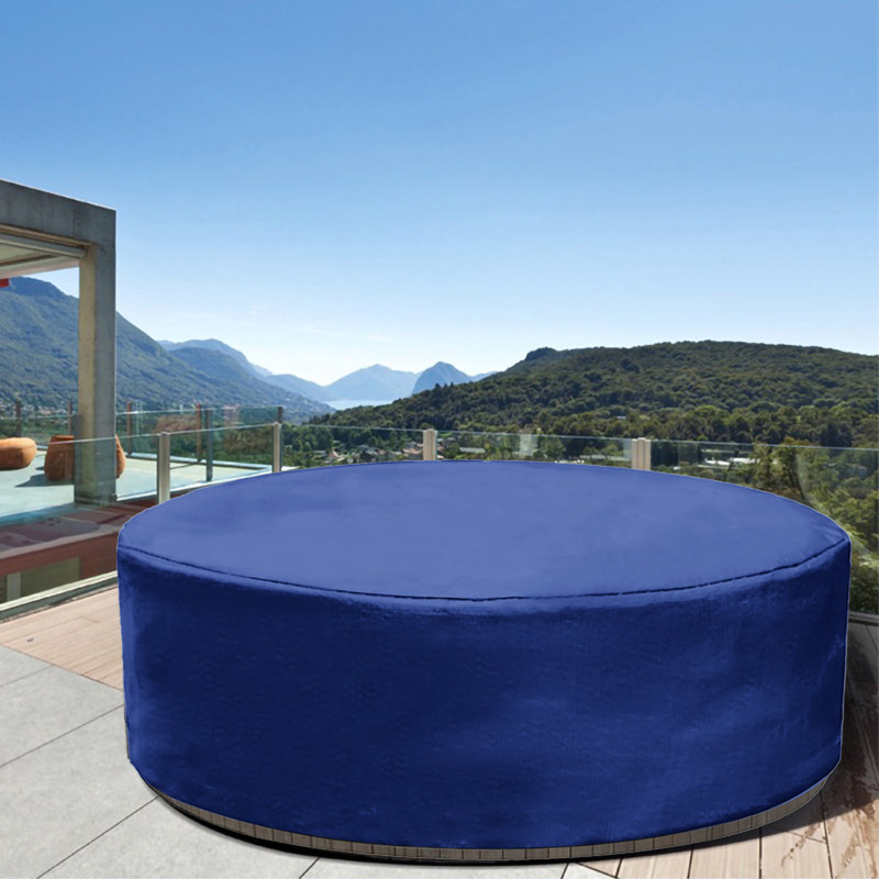 Housse pour piscine ronde bleue de 6,9 pi Wothsi - tissu Oxford imperméable avec cordon de serrage, s'adapte aux piscines de 6,9 pieds, protection robuste