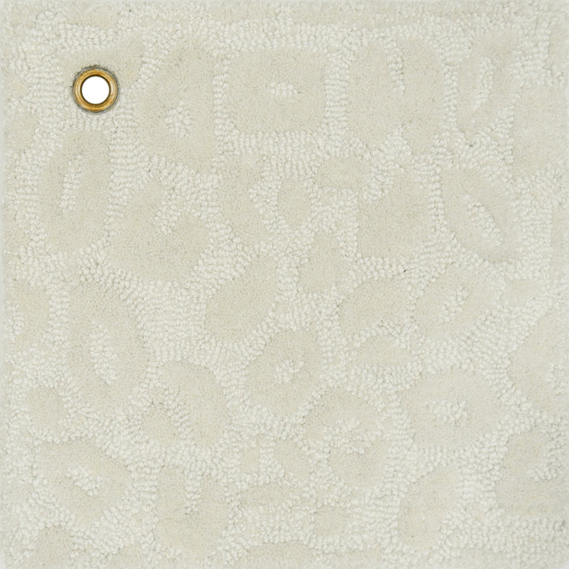 Leopardess Snow Hand-Tufted Responsible Wool Rug, Runner 2'6" x 5'