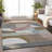 Machine Washable Indoor/Outdoor Cinead ACN1667 Mocha Rug-104373199