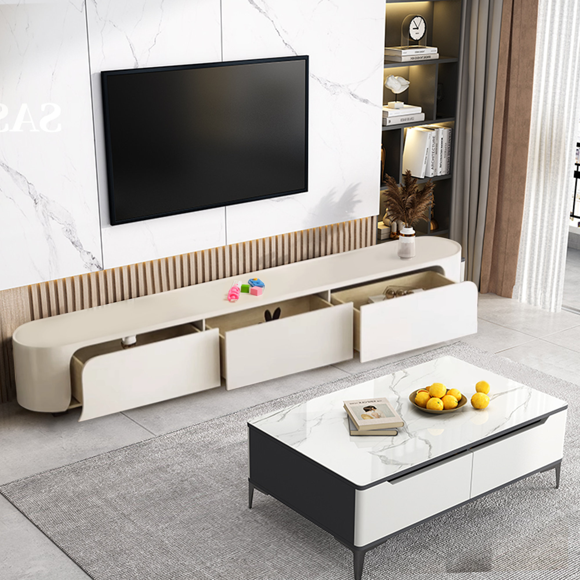 wanmeixuan 78.72'' Media Console | Wayfair