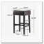 Tabouret de bar 30 po en cuir sans dossier