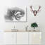 Swan In Abstract - Wrapped Canvas Print-55338362
