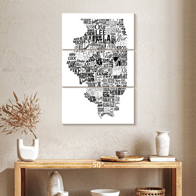 Aliaz Illinois Map Typography