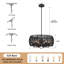 Lustre tambour en rotin 6 lumières Anela-1098946874