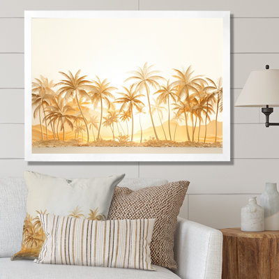 «Golden Grove Palm Tree Shadows I» sur toile