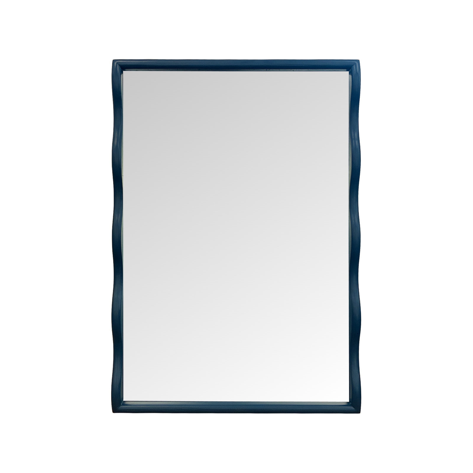 Willow Scalloped Mirror, Blue