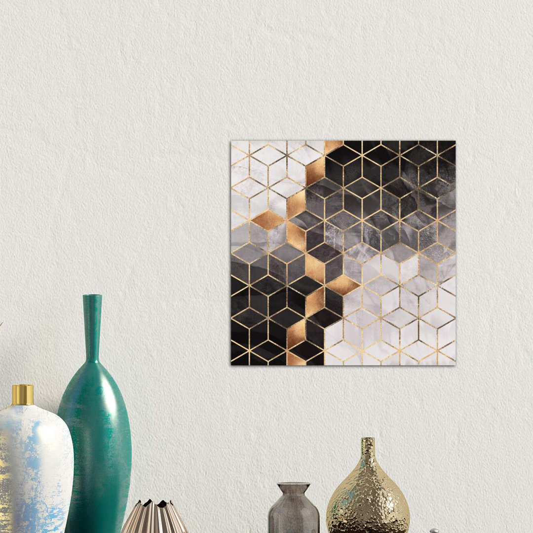 Smoky Cubes II by Elisabeth Fredriksson - Graphic Art Print on Canvas