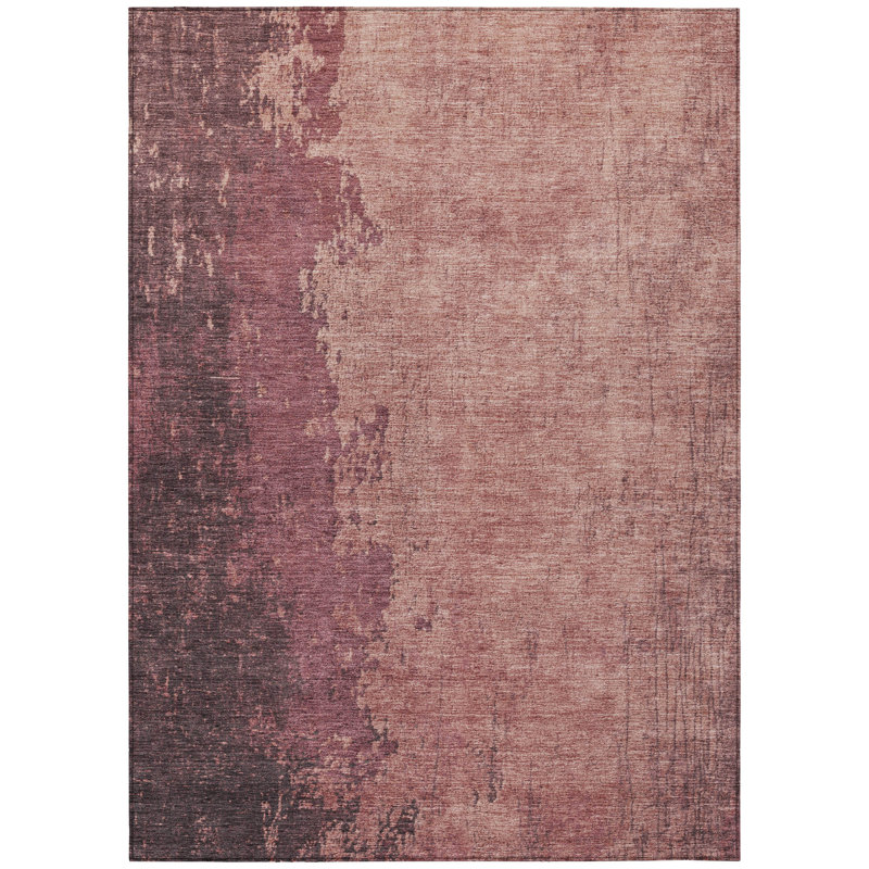 Machine Washable Indoor/Outdoor Xhevrie Coral Rug, Rectangle 10' x 14'