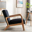 Chaise rembourrée en microfibre de style rétro-2021729986