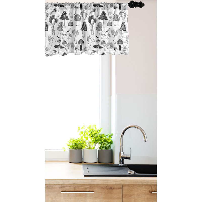 Cantonnière Ambesonne gris anthracite et blanc, L 54 po x L 12 po