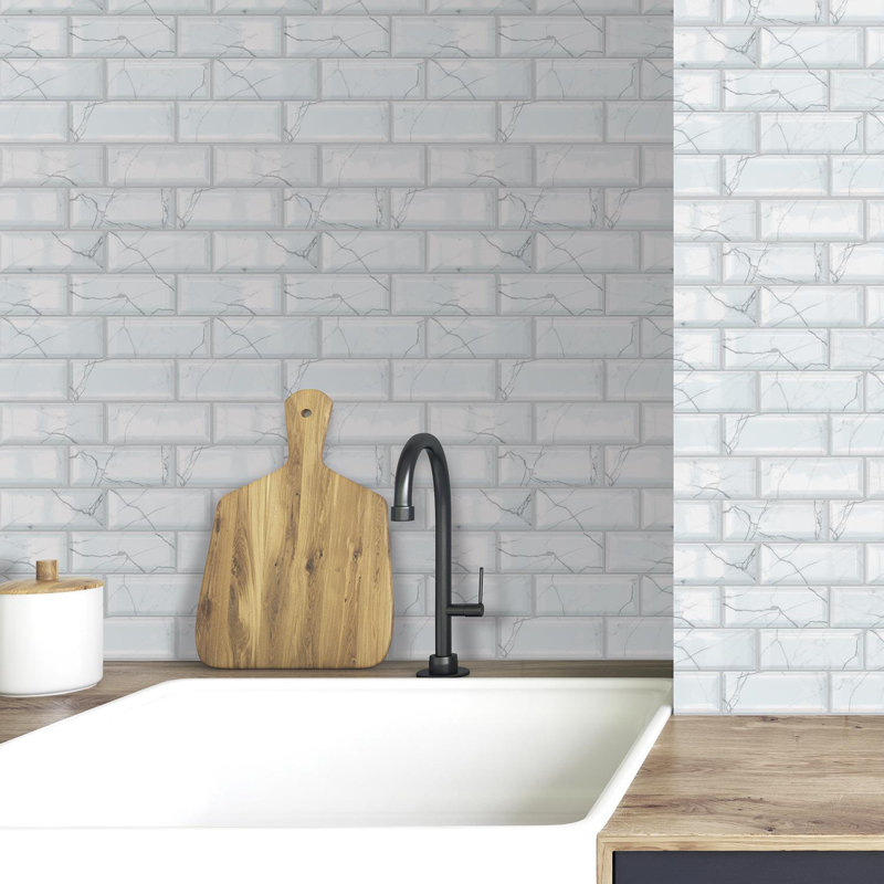 5.91'' W x 11.82'' L Gel Peel and Stick Subway Tile