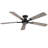  Cissline 52" Modern Black Flush Mount Ceiling Fan No Light  with Remote For Medium Room