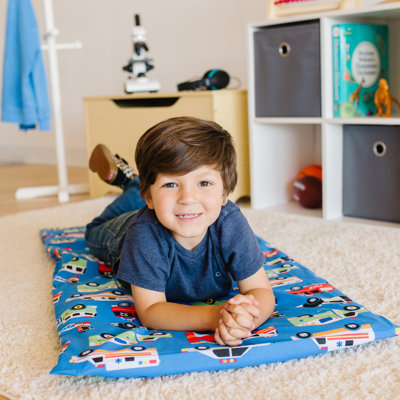 Wildkin Kids Cotton Nap Mat Cover – Soft, Sewn-In Flap, Durable & Fits 1.5" Vinyl Sleep Mats - Heroes