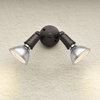 2 - Head Hardwired Outdoor Security Flood Light