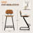 Upholstered Counter Stool With Metal Frame-1264776615-1264776613
