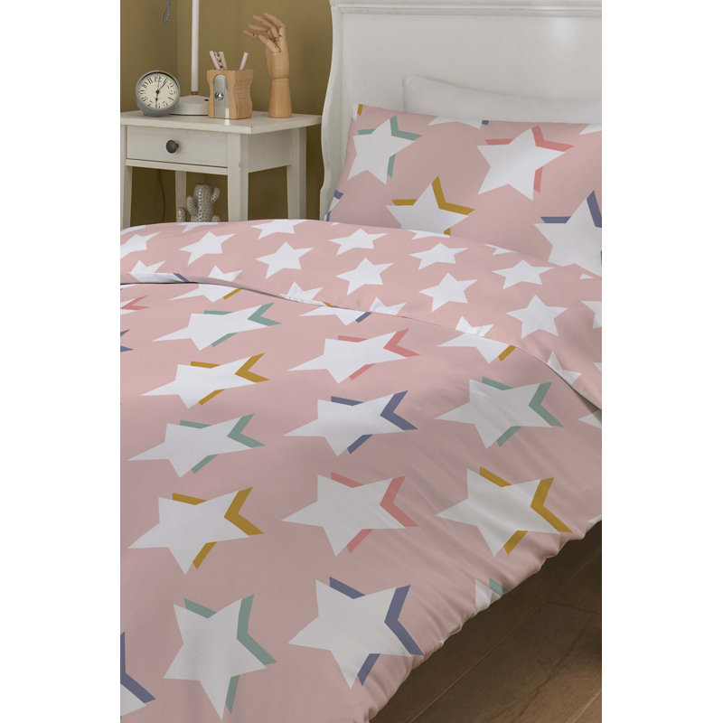Glorious Polyester Geometric Shapes Duvet Cover Set with Pillowcases, Double Duvet Cover + 2 Standard Pillowcases