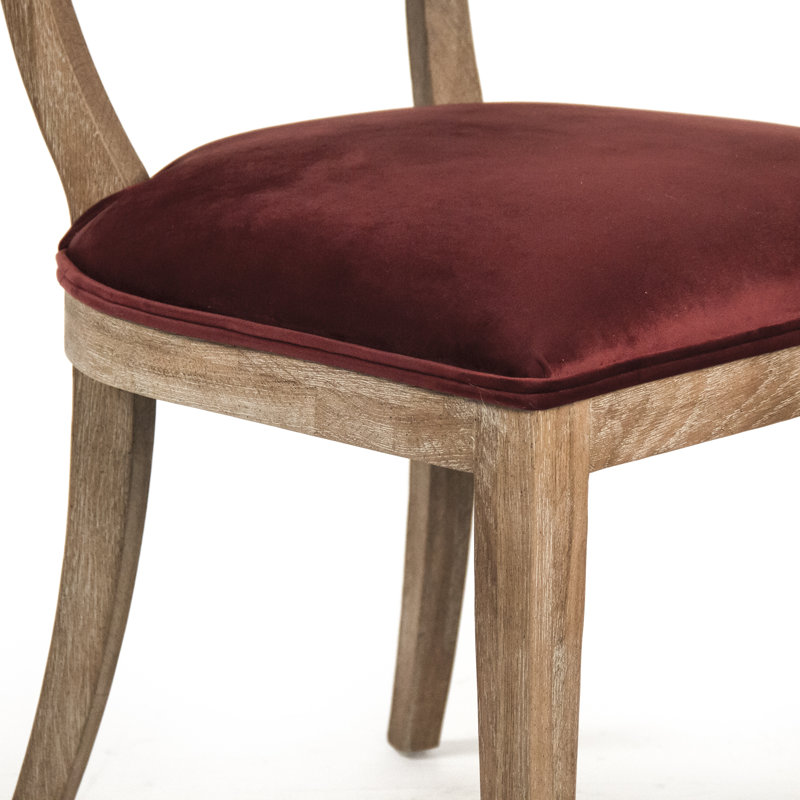 Chaise d'appoint rembourrée en velours Gambrell, Velours marron