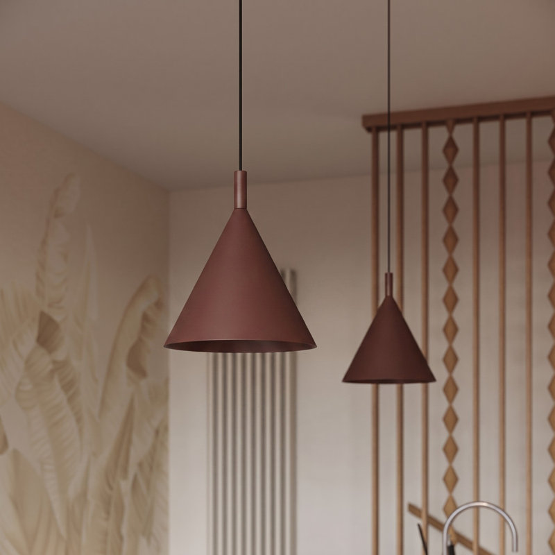 Pendant lamp NOX 25 white, 24,5x24,5x140 cm, Brown