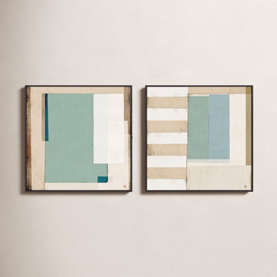 City Scape Aqua 2-Piece Print Set