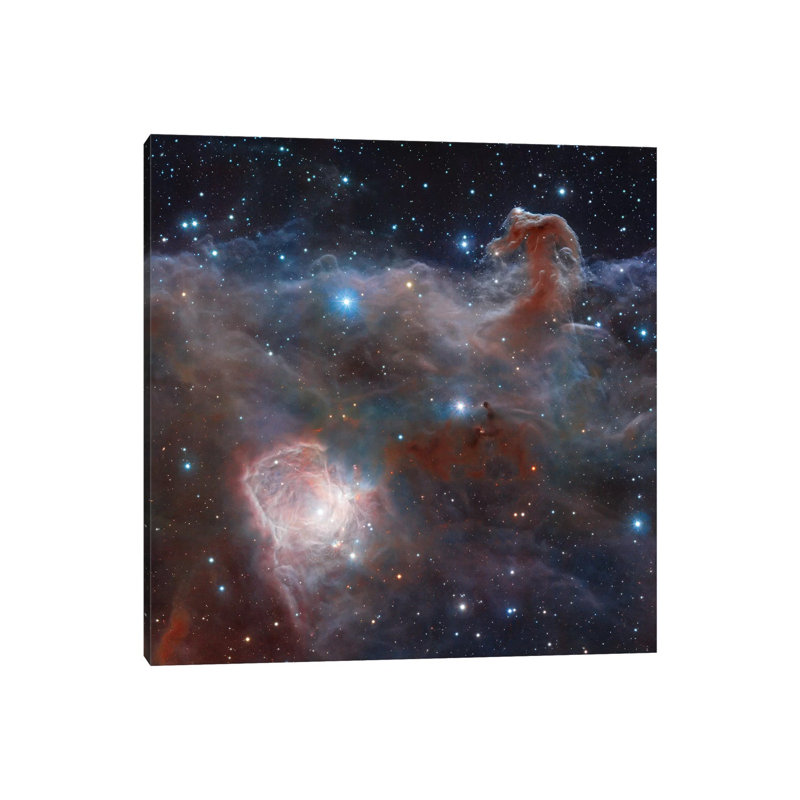 Horsehead Nebula Region in Infrared Light 1 Piece Wrapped Canvas Painting, 45.72 cm H x 45.72 cm W x 3.175 cm D