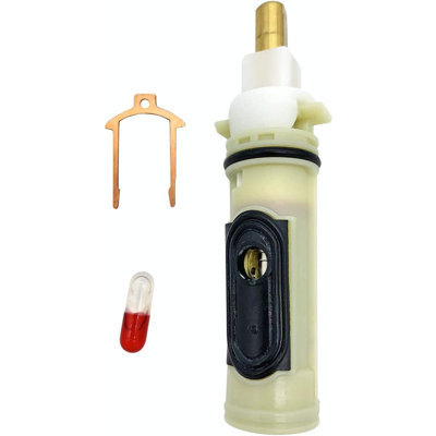 Ensemble de remplacement de cartouche à poignée simple pour baignoire et douche 1222 / 1222B pour Moen avec pince de retenue et lubrifiant, cartouche à température ambiante Posi pour eau chaude et froide, laiton et plastique ABS, 4 pouces