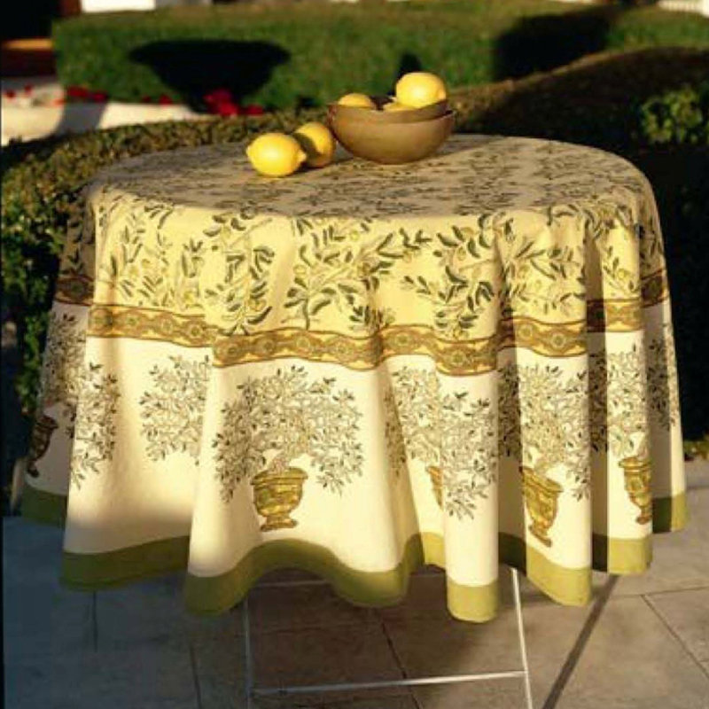 Nappe Dyess Olive Tree, L 59 po x L 86 po, Jaune-vert