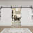 Double Sliding Primed Paneled Barn Door with  Installation Hardware Kit(Door Lock/Soft Close Included)-98105490
