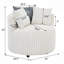 Fauteuil d'appoint rembourré en velours côtelé Malna
