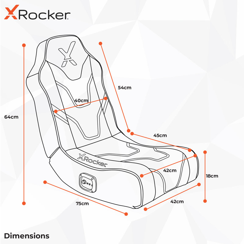 X Rocker Shadow Gaming Chair, Red/Grey